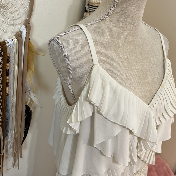 Loft Dress / White & Silver/ Adjustable straps/ Size 10 - Picture 5 of 10